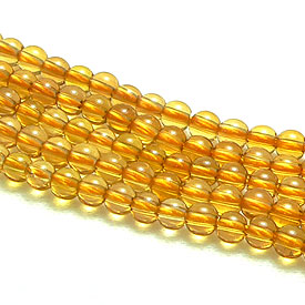 シトリン(熱加工) ビーズ(4mm・1粒)