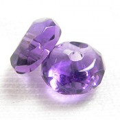 アメジストボタンカット ビーズ(6x3mm・1粒)