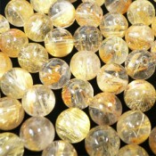 ゴールドルチル ビーズ(8mm・1粒) やや乳白色