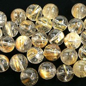 ゴールドルチル ビーズ(10mm・1粒) 金針少なめ
