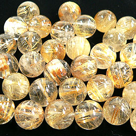 ゴールドルチル ビーズ(10mm・1粒)