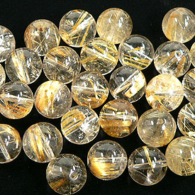 ゴールドルチル ビーズ(10mm・1粒) 金針少なめ
